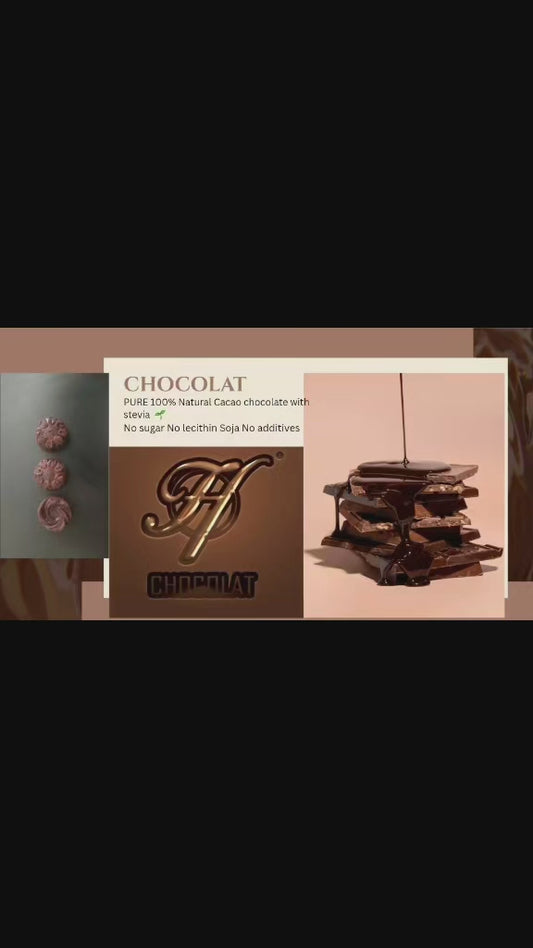 Dark chocolate 100% Cocoa with Stevia 100gr